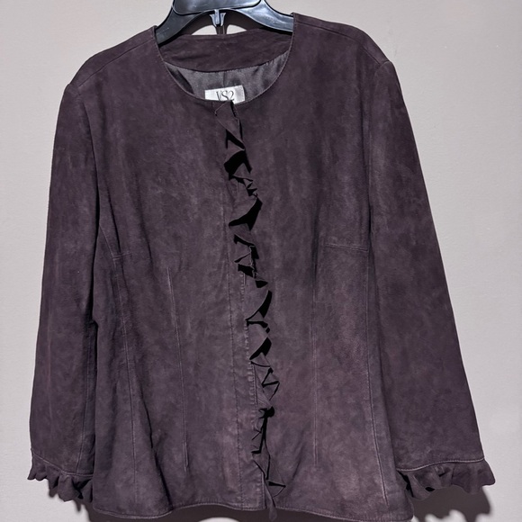 Vakko/VS2 Vintage‎ Genuine 100% GOAT Suede Jacket Size Large Y2K Millennial - Picture 1 of 8